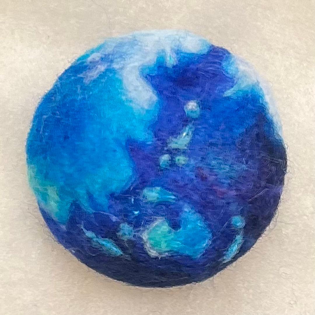 aqua 羊毛フェルトブローチ7点