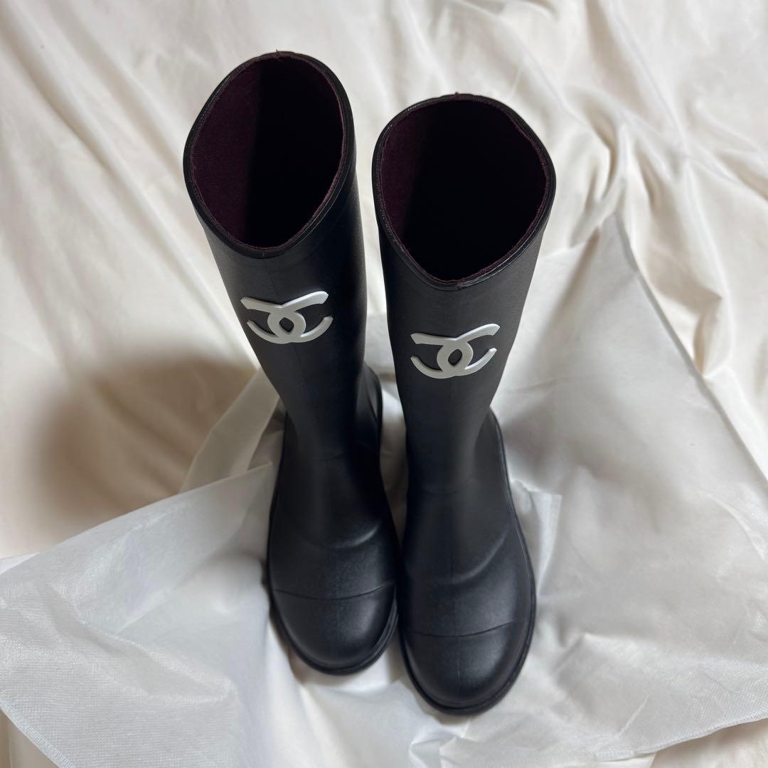 CHANEL ブラック 長靴