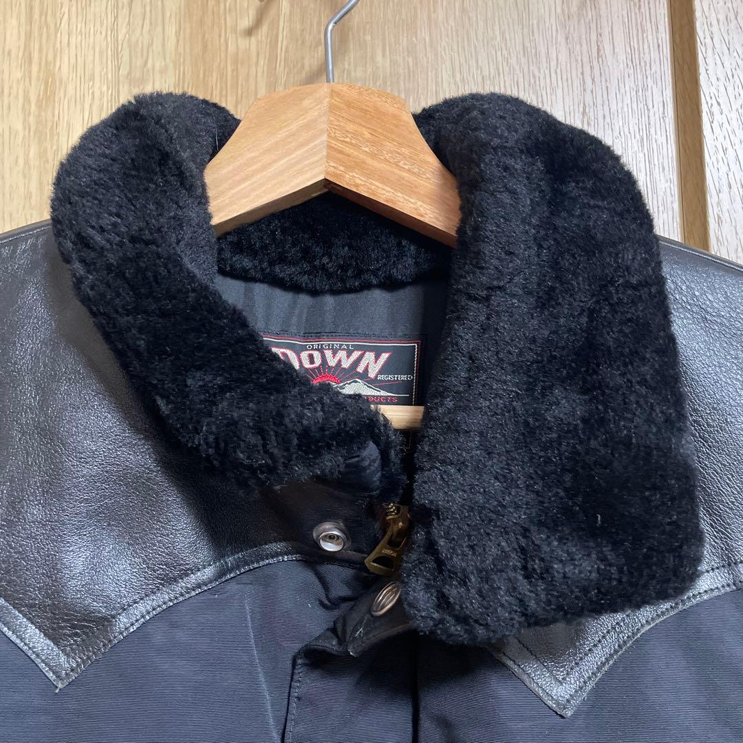 SUGAR CANE 東洋エンタプライズ／ボア付きレザーヨークダウンベスト