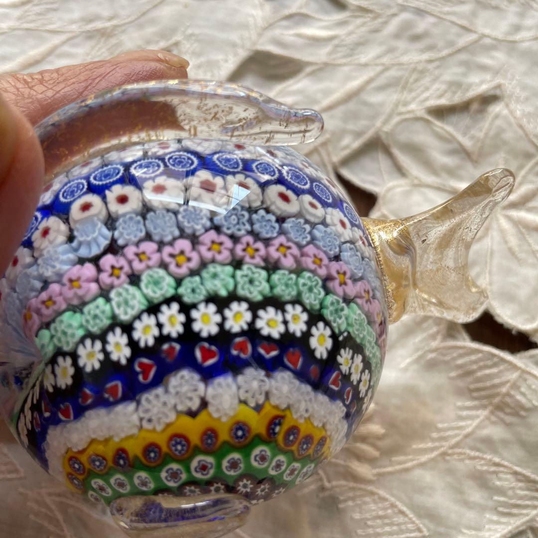 レア　ムラーノ　ベネチアンガラス　ミルフィオリ　魚