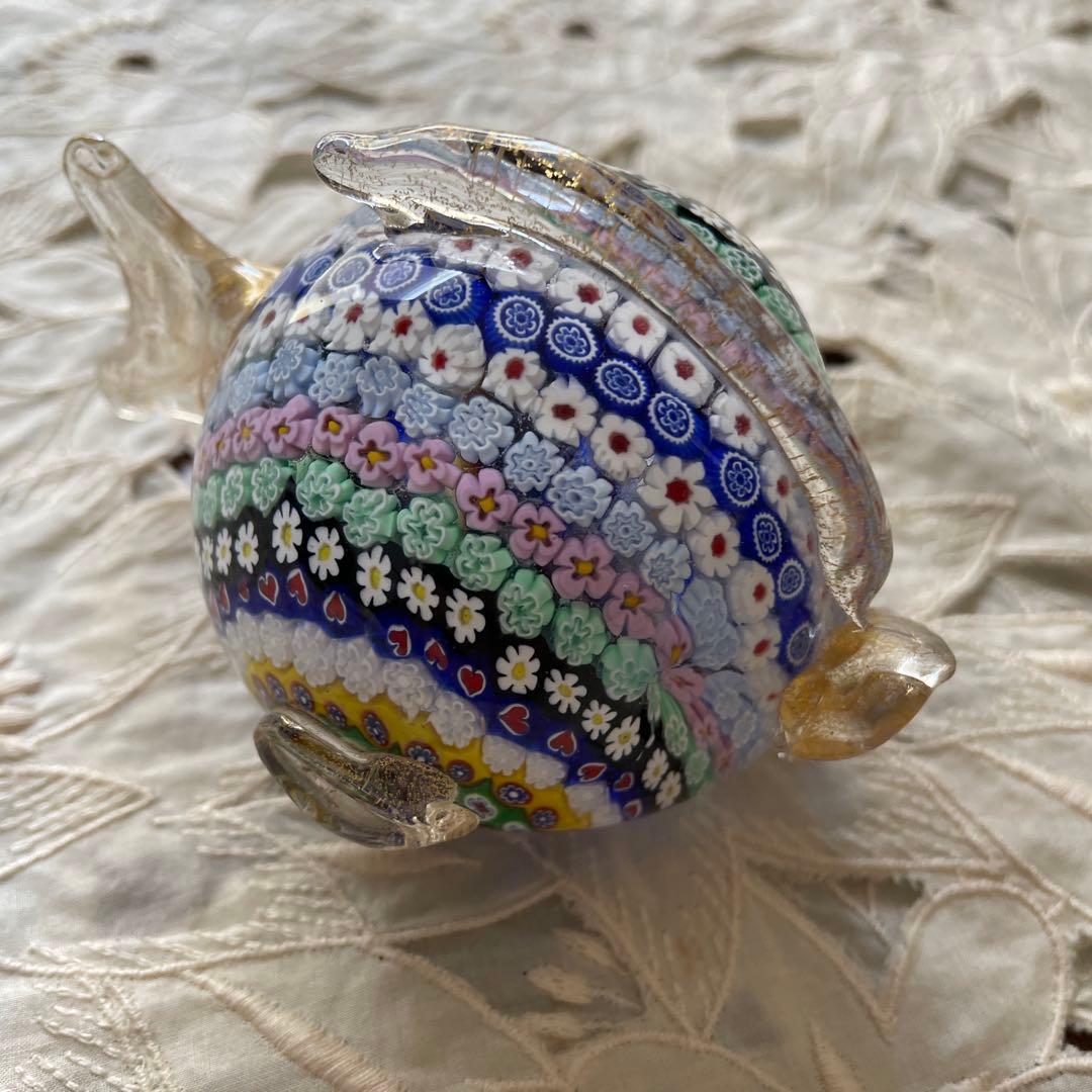 レア　ムラーノ　ベネチアンガラス　ミルフィオリ　魚