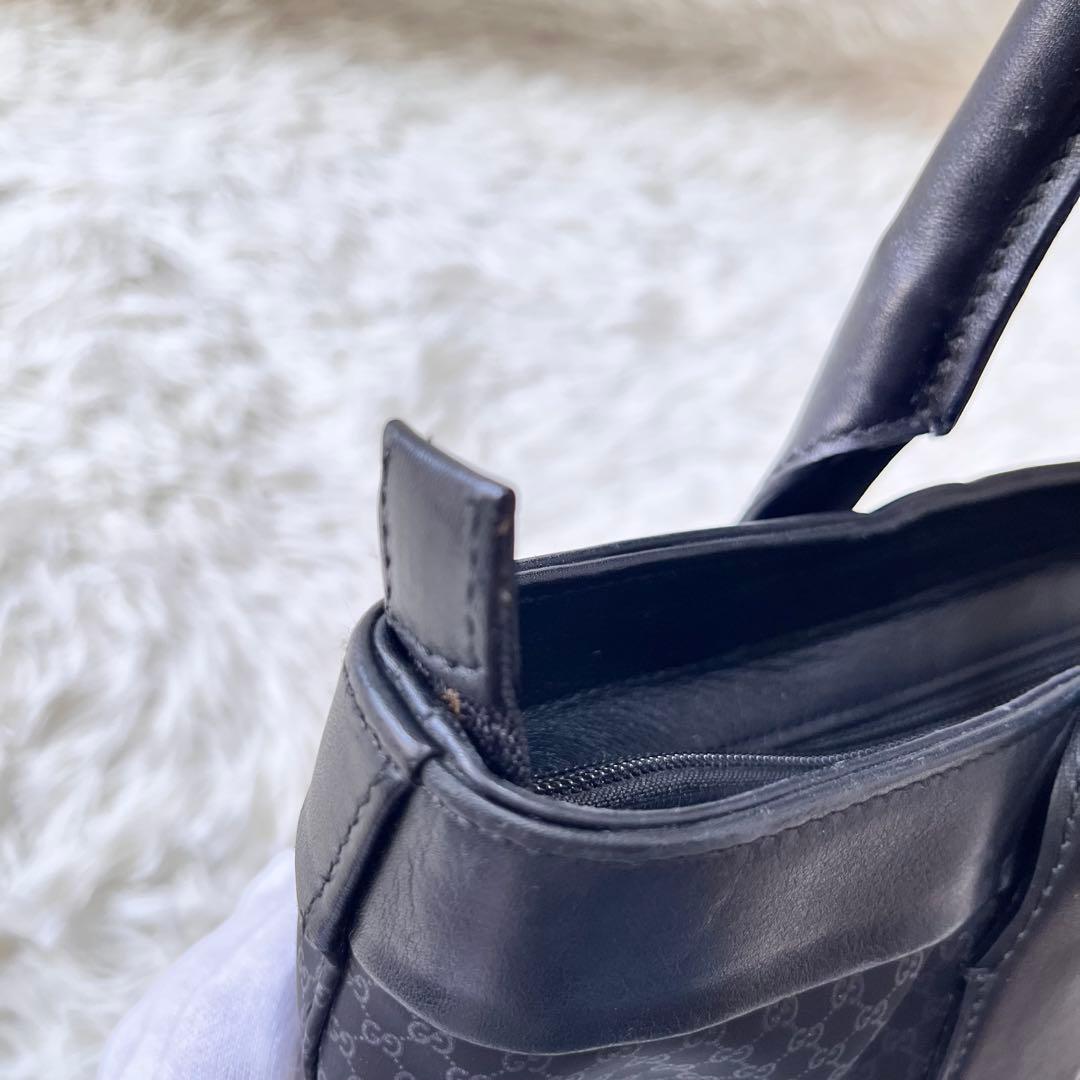 【美品】GUCCI マイクロGG トートバッグ ナイロン　肩掛け　黒