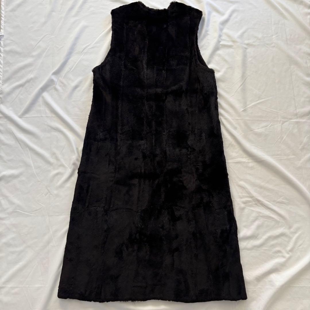 EMBA ロングファーベスト コリンスキー 黒 ゴールドボタン 毛皮