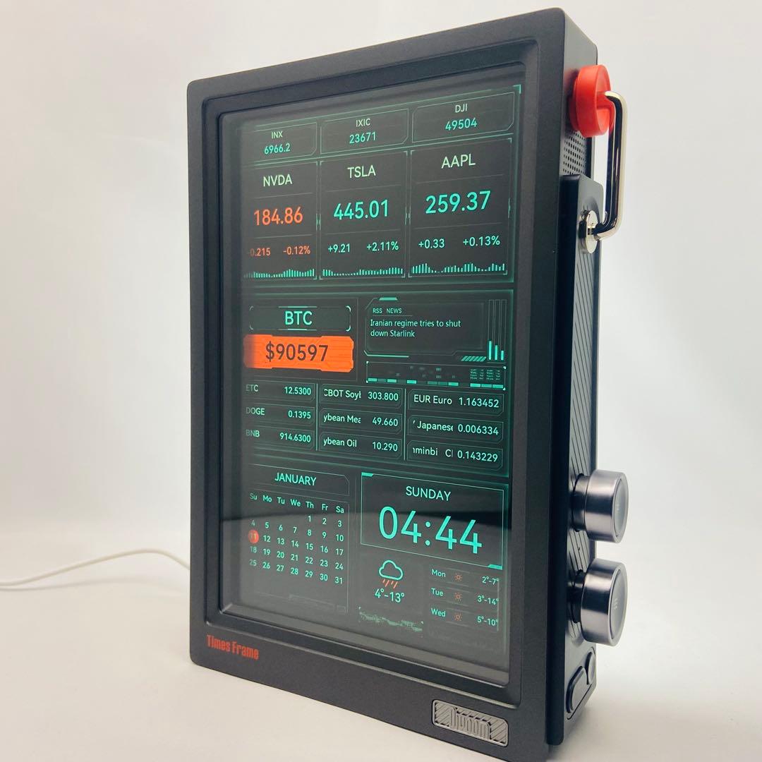 Divoom Times Frame 透明ディスプレイ 置き時計 64GB