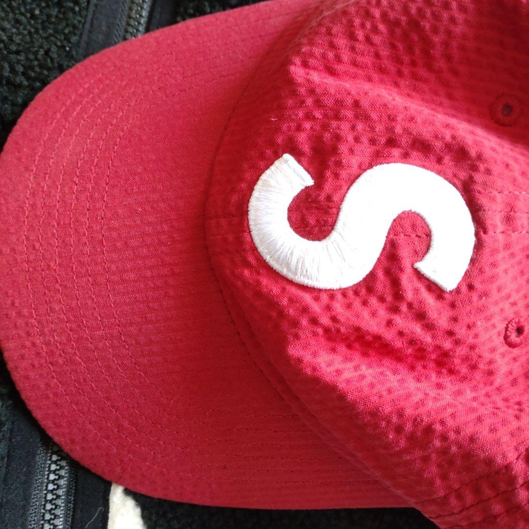 シュプリーム Supremeコットン綿100% Sロゴフリーサイズキャップ帽子赤