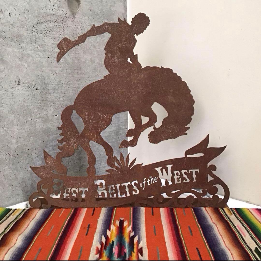 ビンテージ カウボーイ 鉄製 看板 ディスプレイ Cowboy