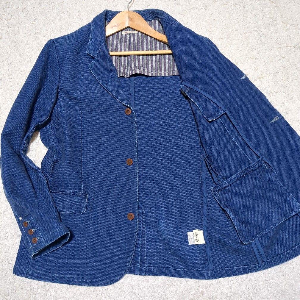 備中倉敷工房 エターナル 93217 刺し子 テーラードジャケット L