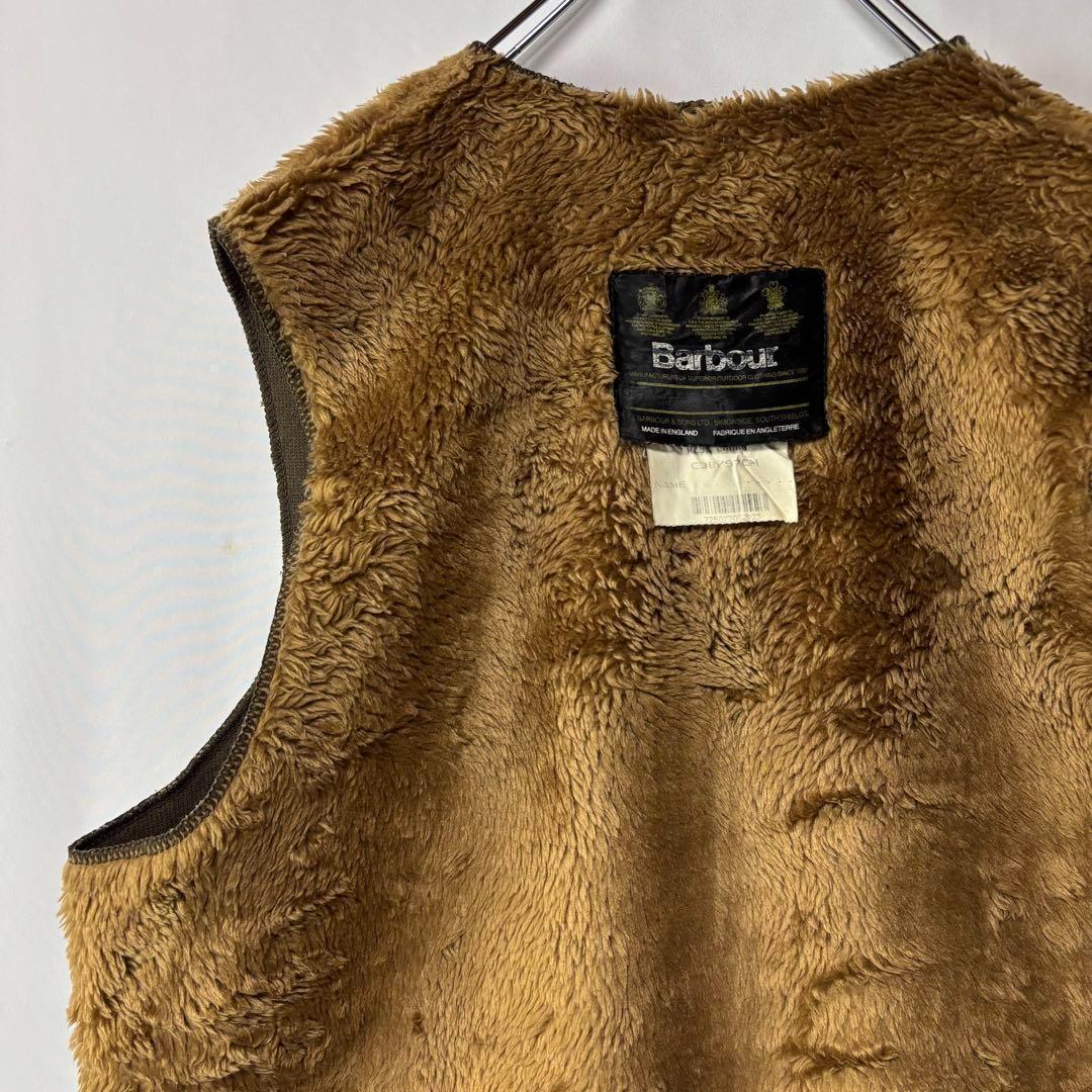 イングランド製　バブワー　Barbour　ライナーベスト　ファーベスト　古着