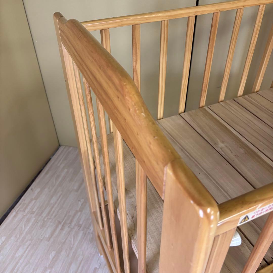 ☆除菌清掃済☆　☆綺麗☆　カトージ　ハイシートミニベッド　ナチュラル　すのこ床板