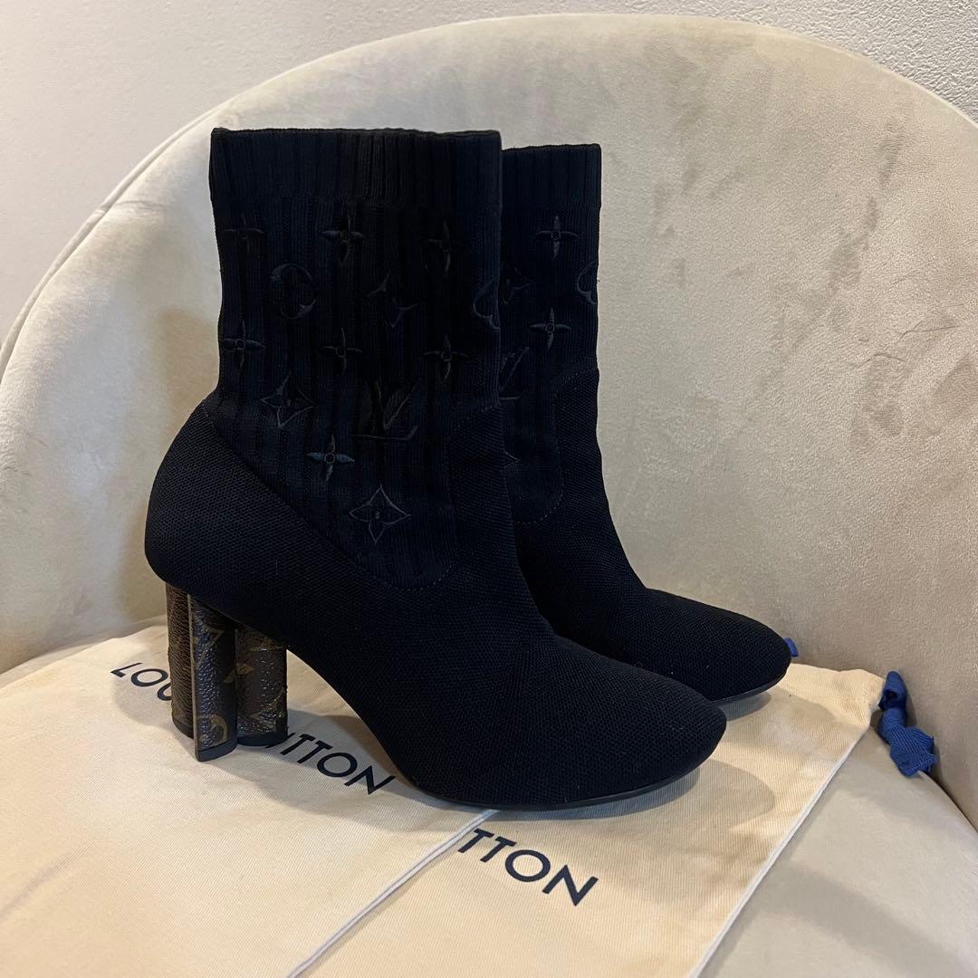 専用 louisvuitton ルイヴィトン シルエットアンクルブーツ ニット