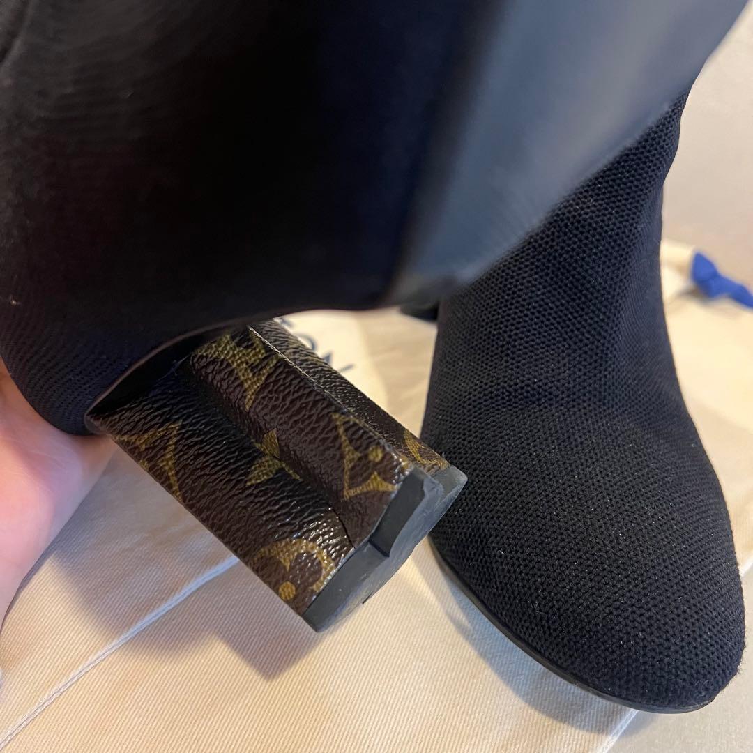 専用 louisvuitton ルイヴィトン シルエットアンクルブーツ ニット