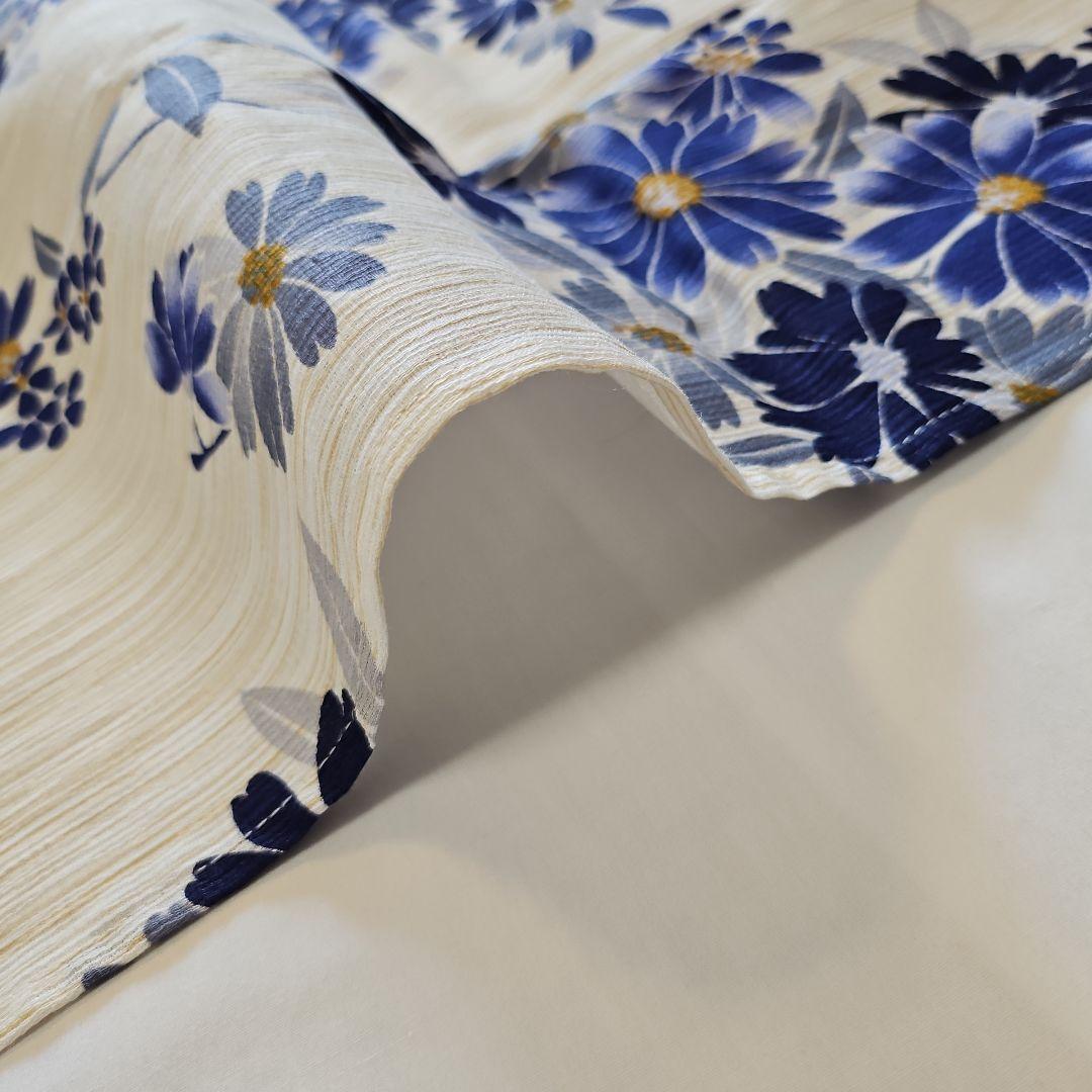 浴衣☆プレタ☆新品☆綿麻☆花柄☆裄67cm☆単衣☆夏着物☆夏祭り☆レディース