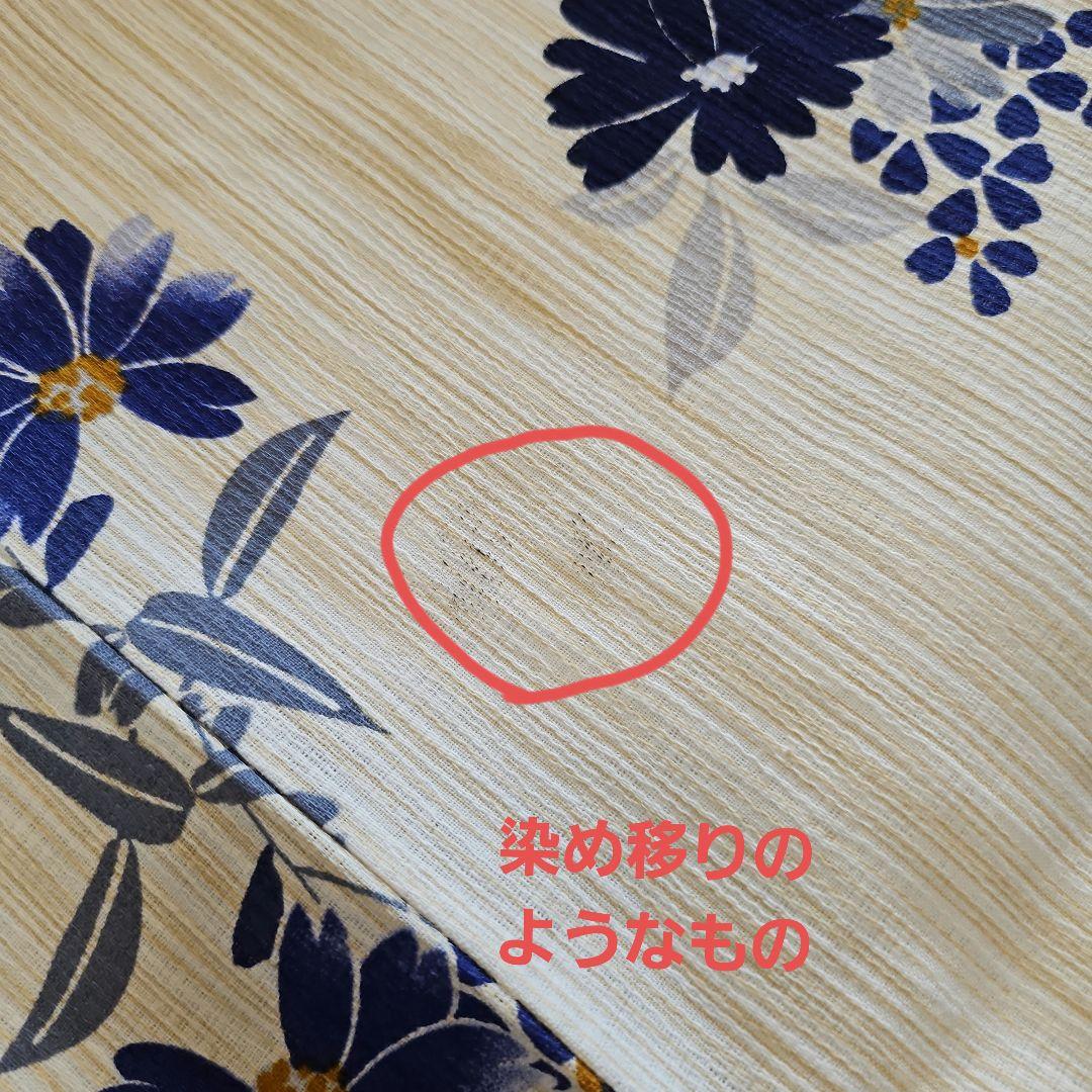 浴衣☆プレタ☆新品☆綿麻☆花柄☆裄67cm☆単衣☆夏着物☆夏祭り☆レディース