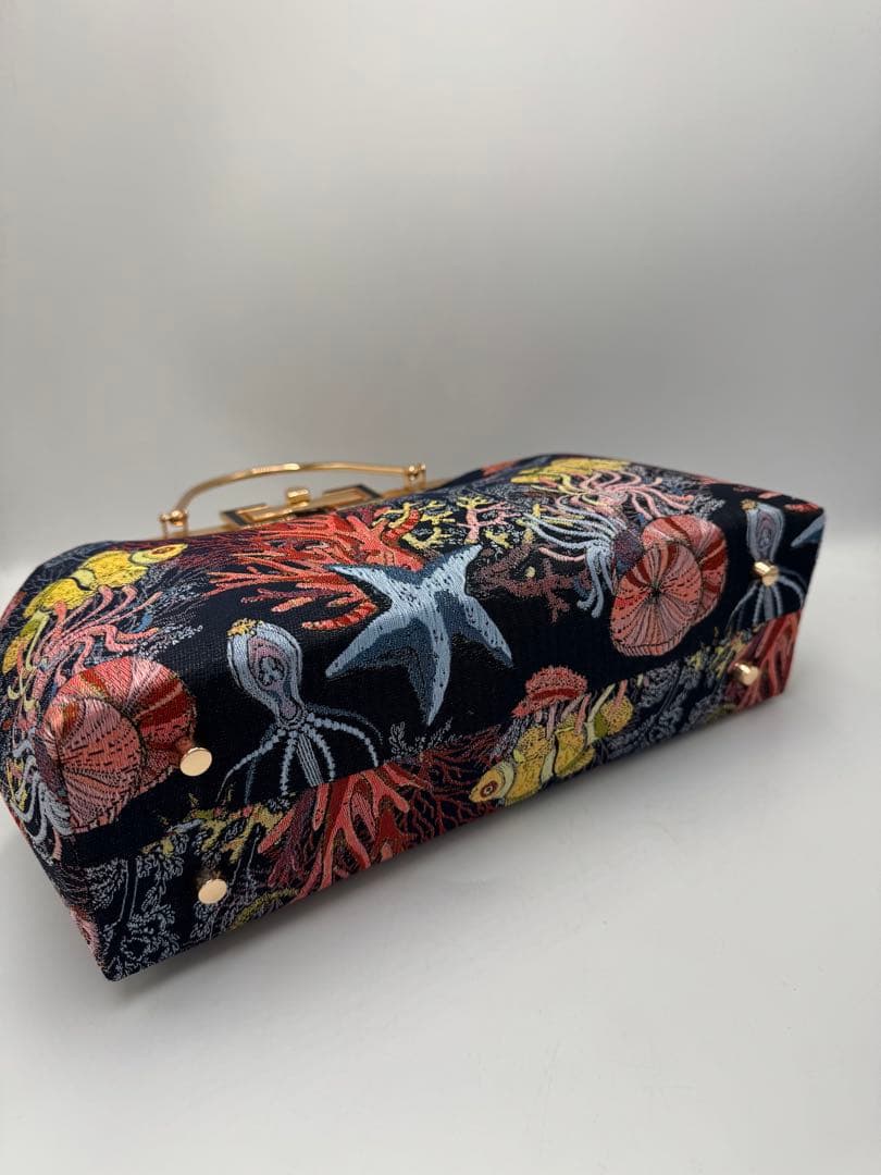 【ハンドメイド】がま口バッグ　海底の世界 2点セット　#506