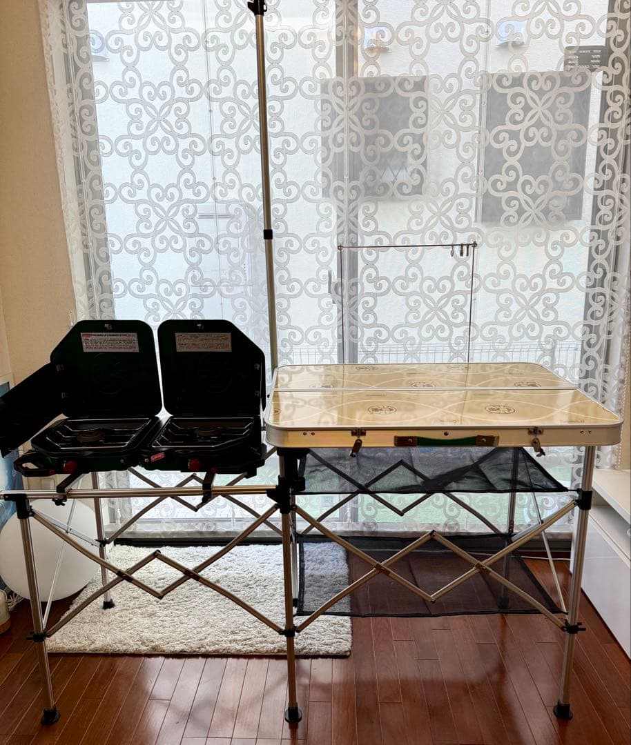 コールマン⭐︎折りたたみ式アウトドアキッチンテーブル