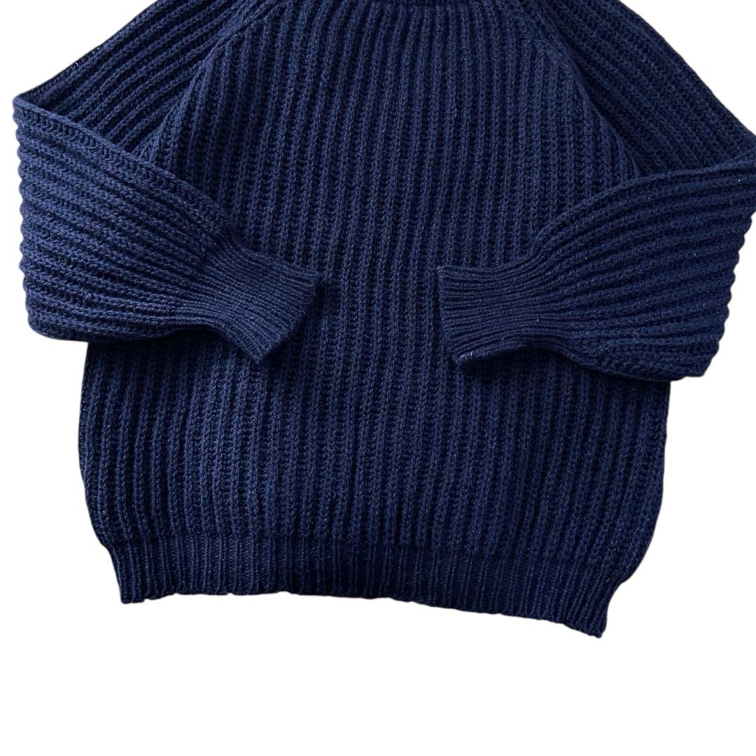 80s Gaeltarra リブ 畦編み ウール セーター アイルランド製