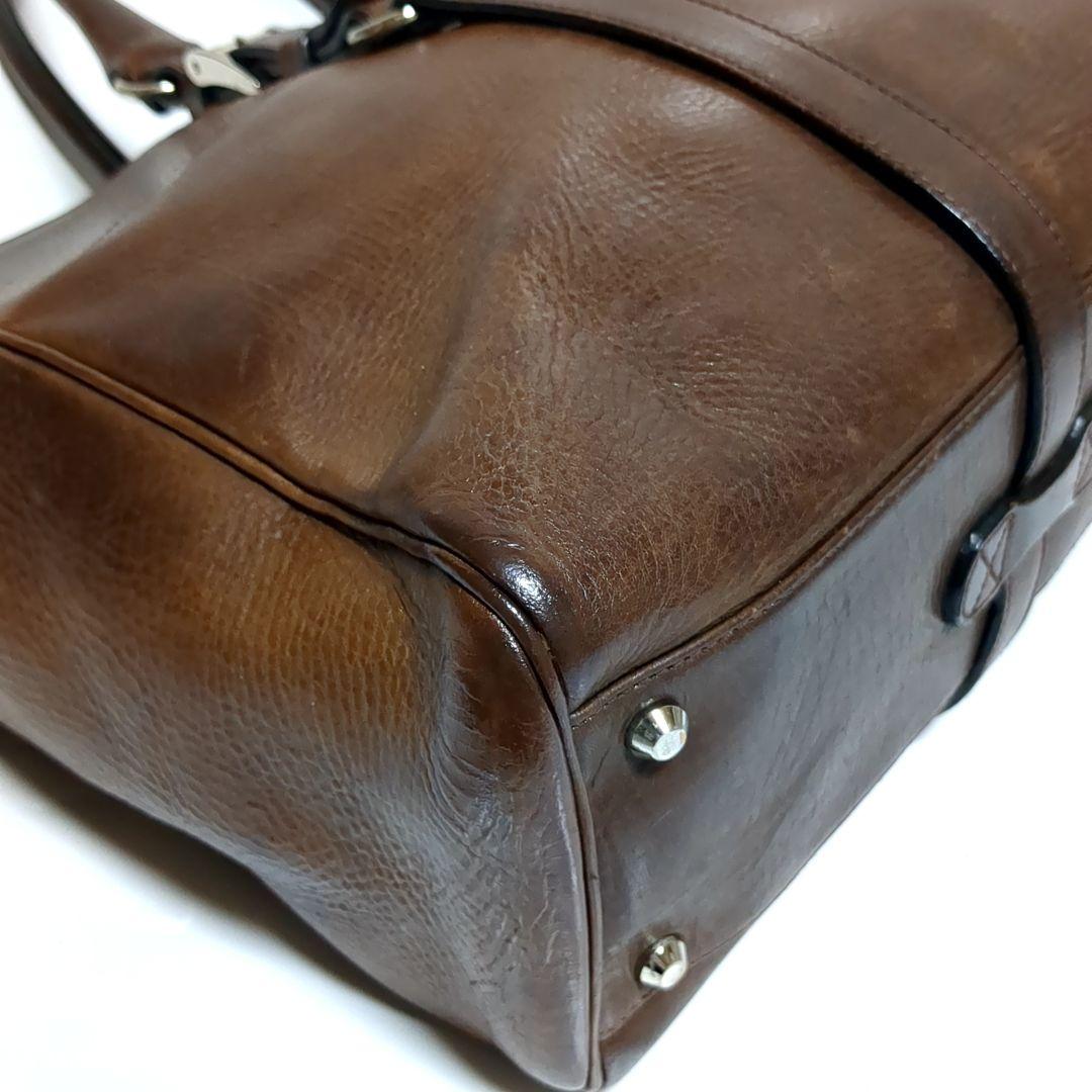 ✨万双✨双鞣和地 トートバッグ ブラウン レザー 肩がけ