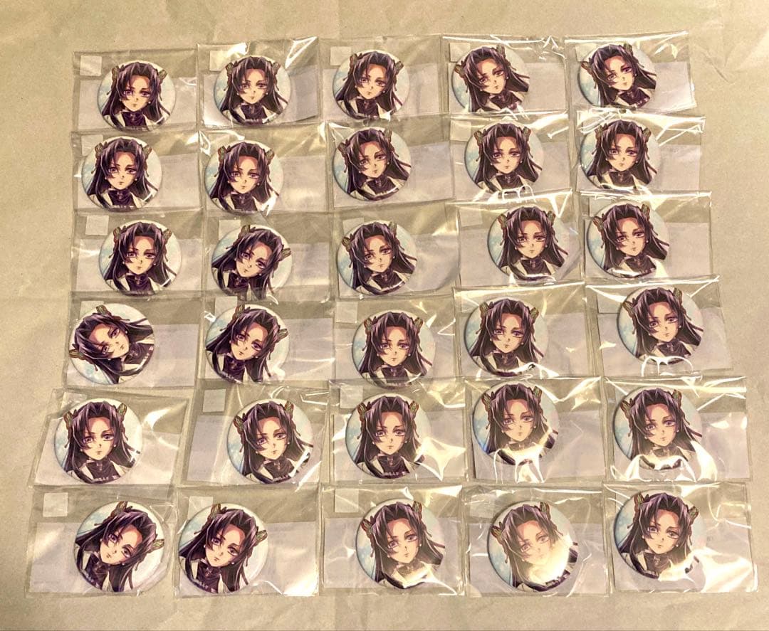 鬼滅の刃 C106 「繋ぐ」描き下ろしイラスト F賞 缶バッジ 胡蝶カナエ×30