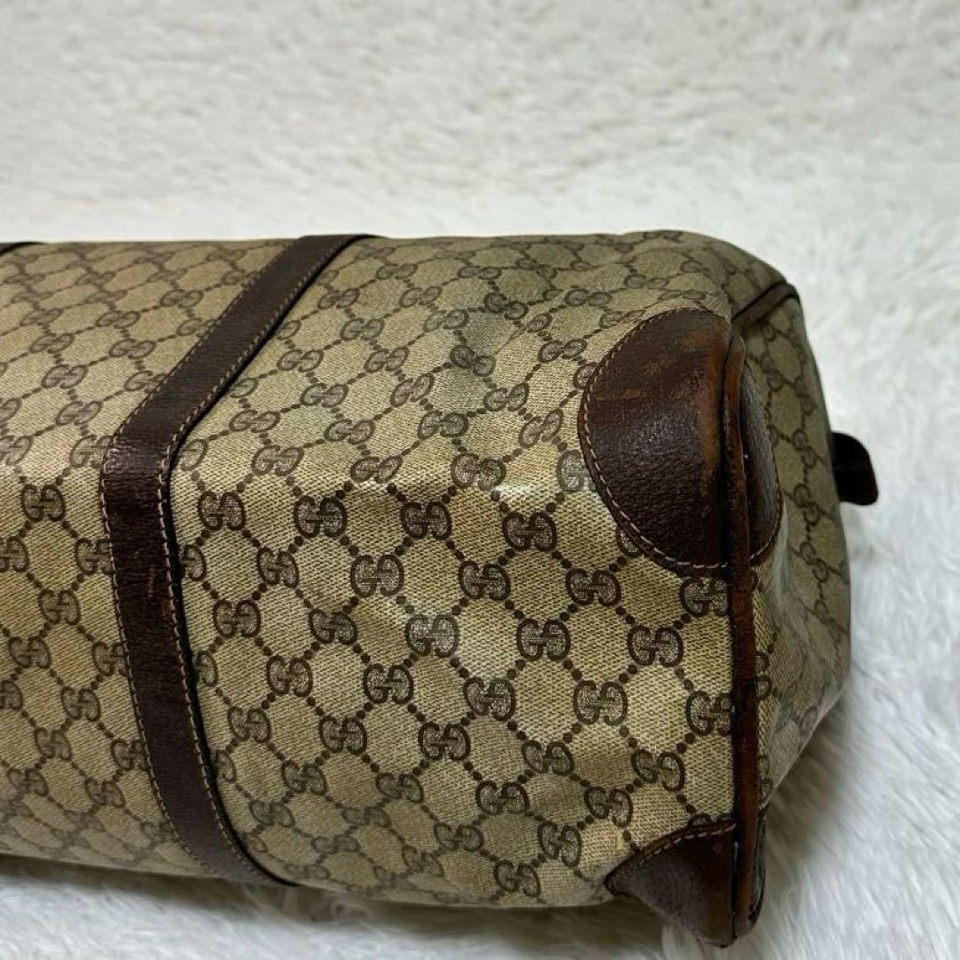 良品✨オールドグッチ GGスプリーム ボストンバッグ PVC 大容量 旅行 ハン