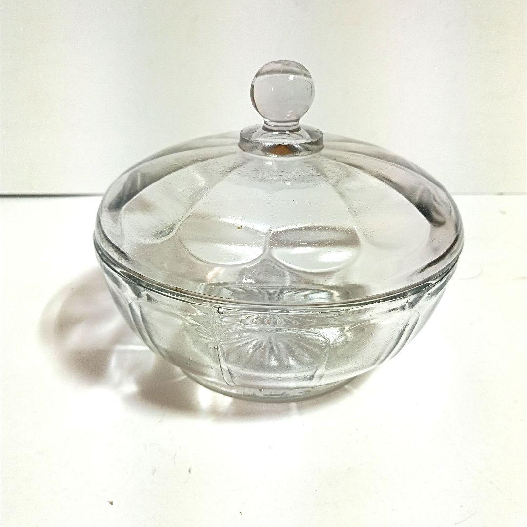 【希少】ウランガラス　蓋付き小物入れ　大正ロマン