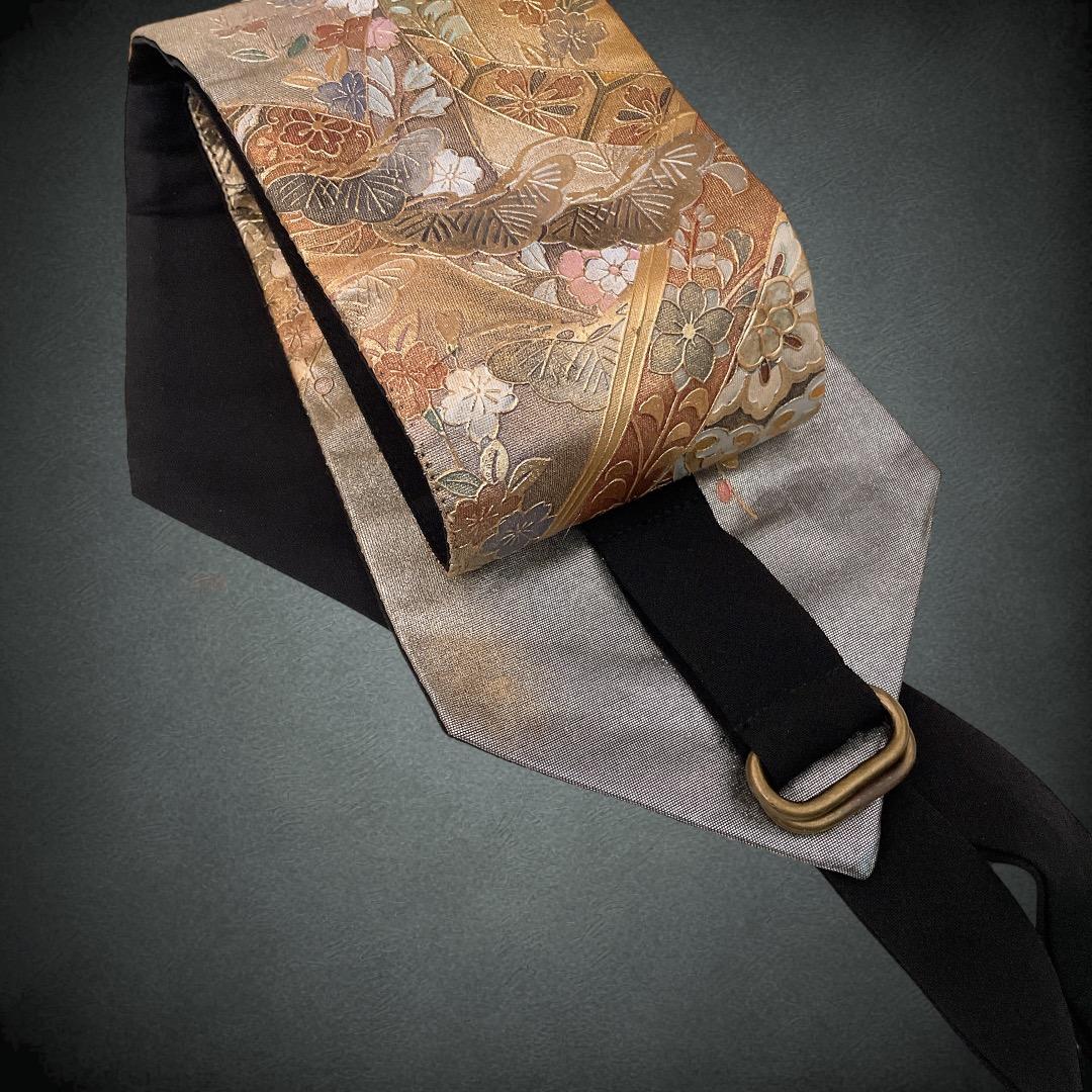 螺鈿細工 高級感 サッシュベルト W60〜90cm 着物リメイク J71201