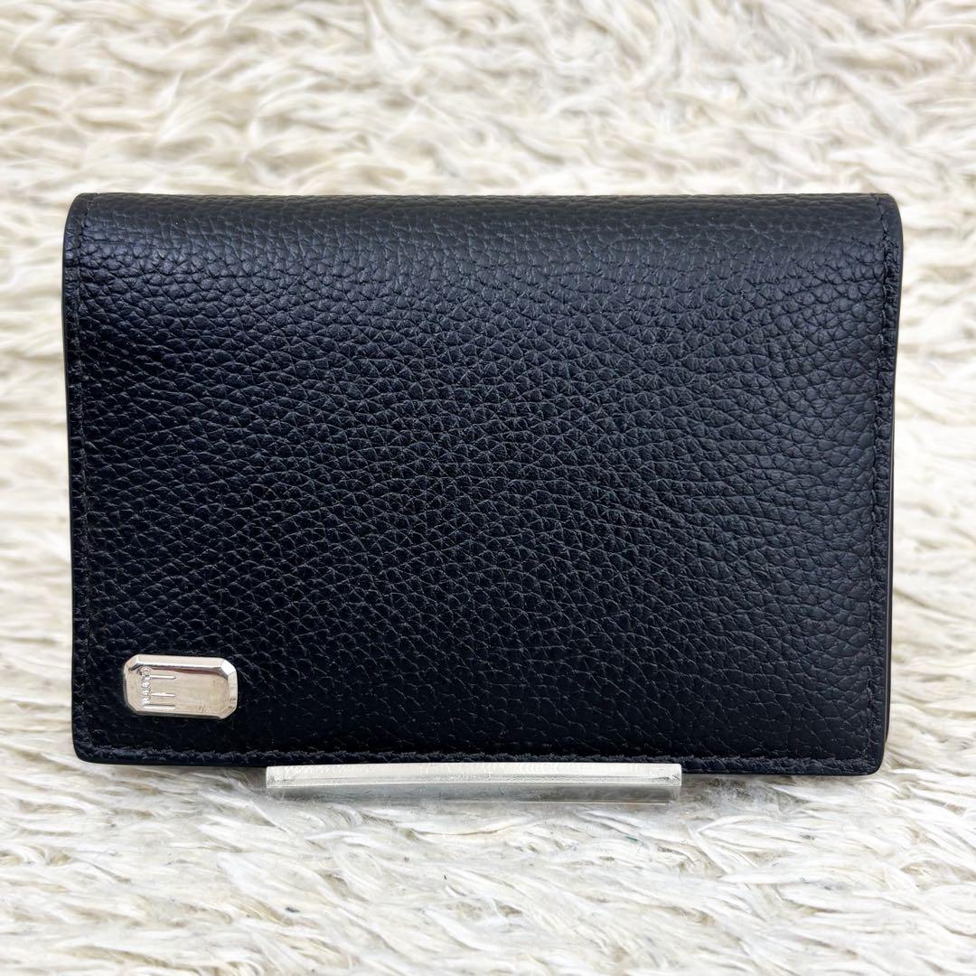 【未使用級】ダンヒル 名刺入れ 二つ折り ブラック カードケース ベルグレイブ