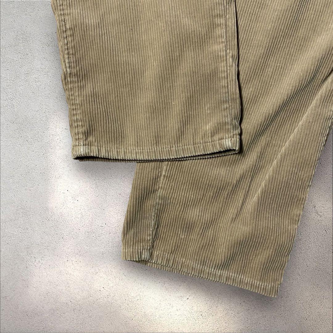 USA製90sラルフローレン太畝コーデュロイパンツW33スクエアタグアンドリュー