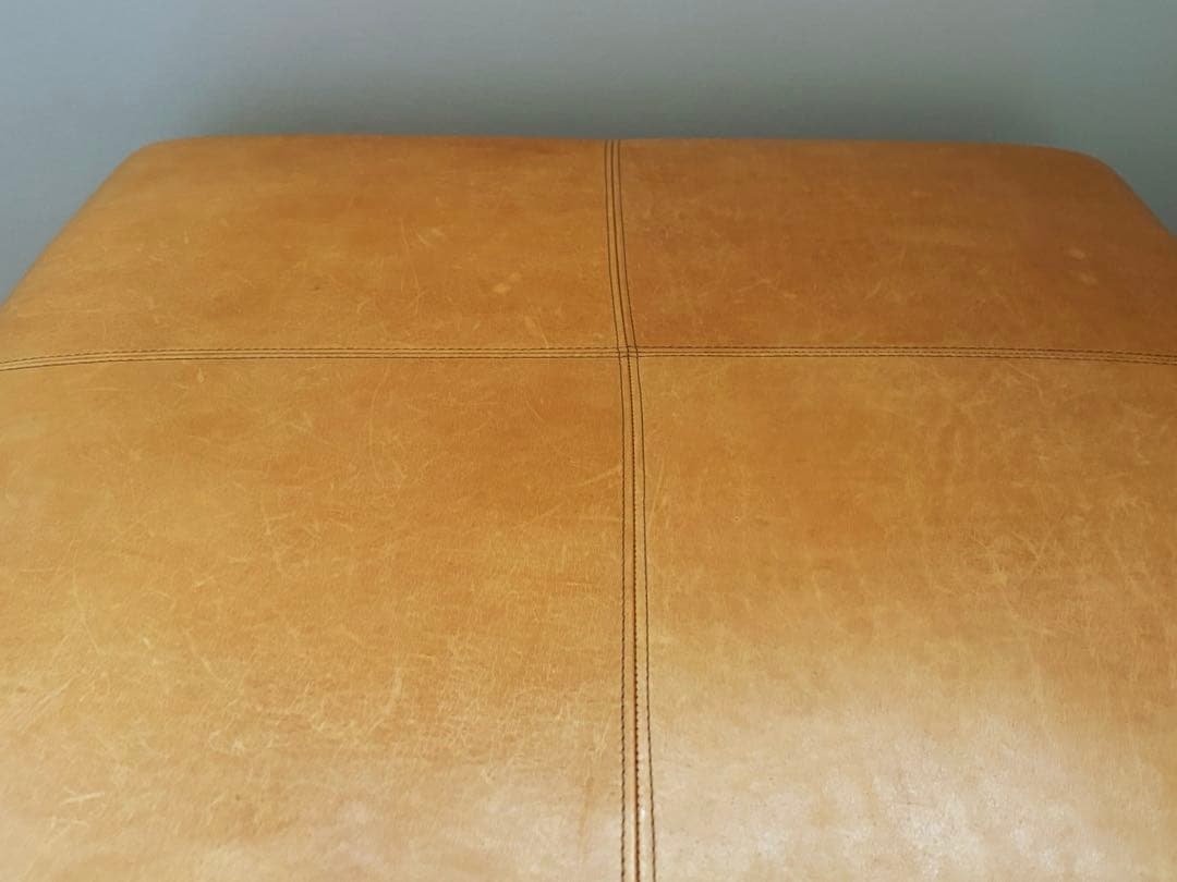 [まめ］　心石工芸　レザーオットマン　クアトロ