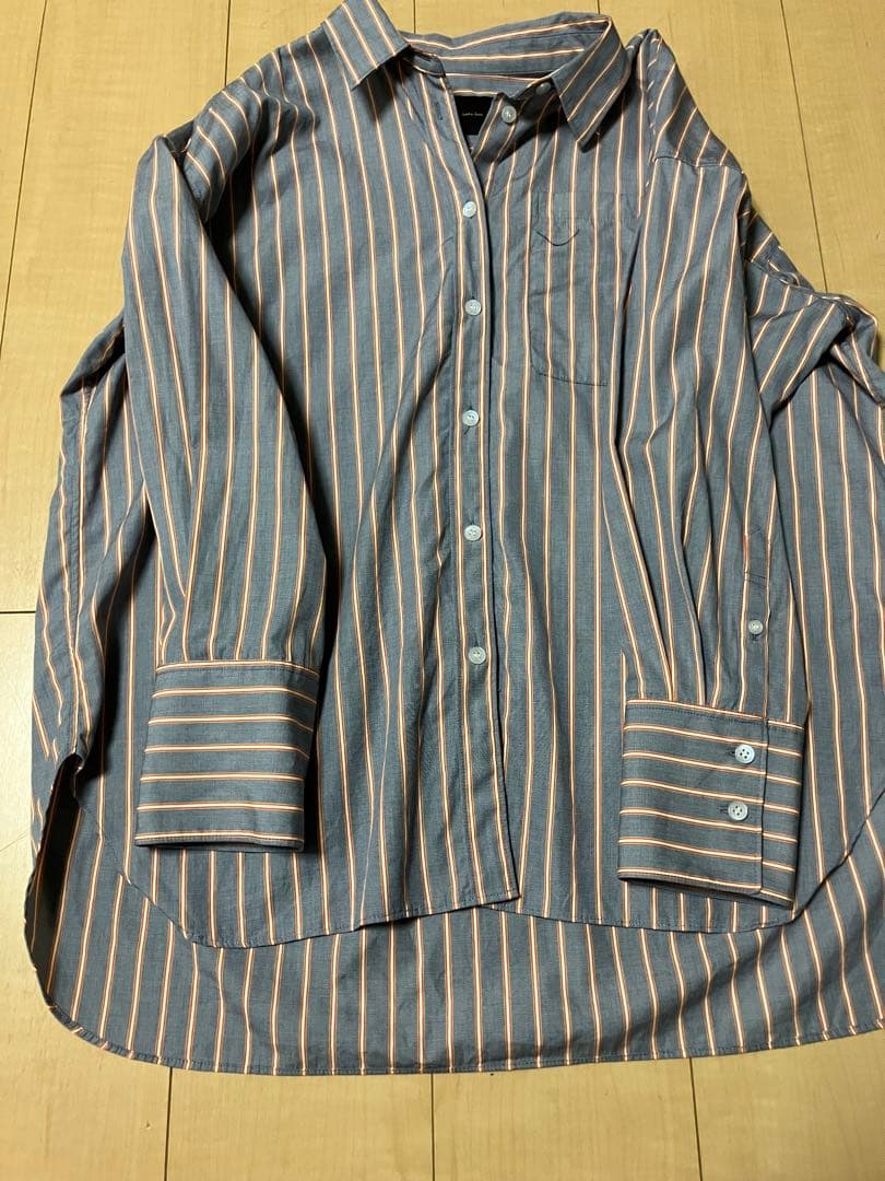 Spick and Span a&m マルチストライプシャツ　ネイビーベース