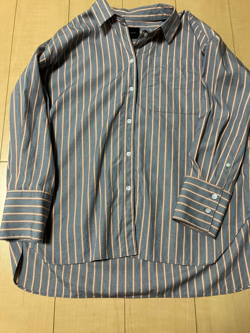 Spick and Span a&m マルチストライプシャツ　ネイビーベース