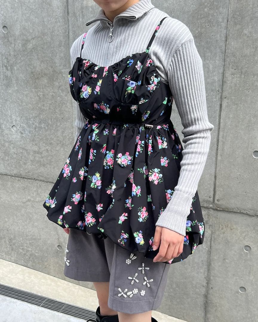 【black collection】balloon cami tunic