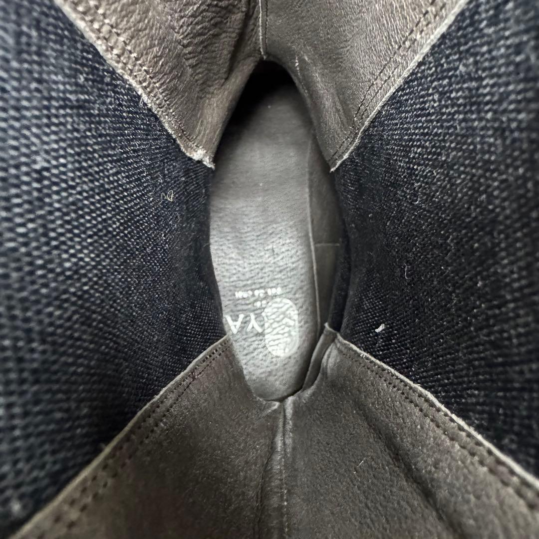 【美品】SAYA サイドゴアブーツ タンクソール ブラウン レザー 24.5cm