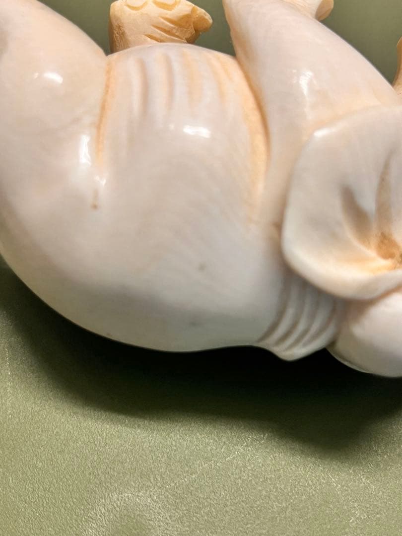 象牙風　マンモス・象　置物