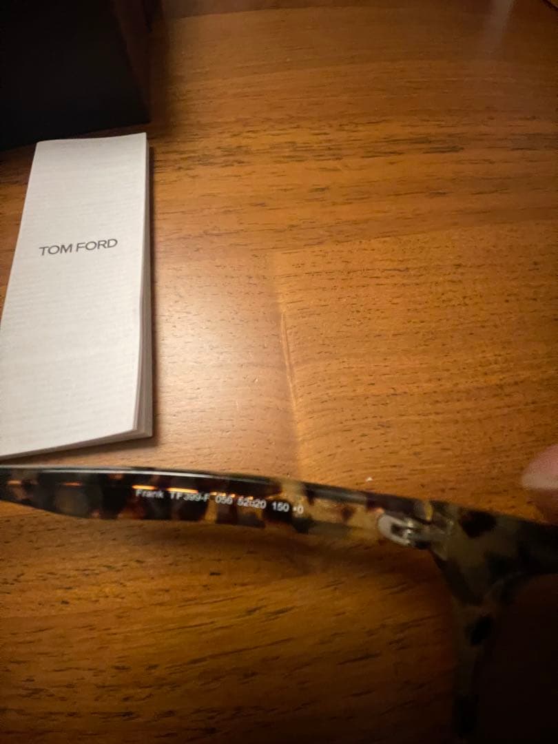 トムフォードサングラス　ウェリントン　ベッコウ柄TOM FORDクリアレンズ付き