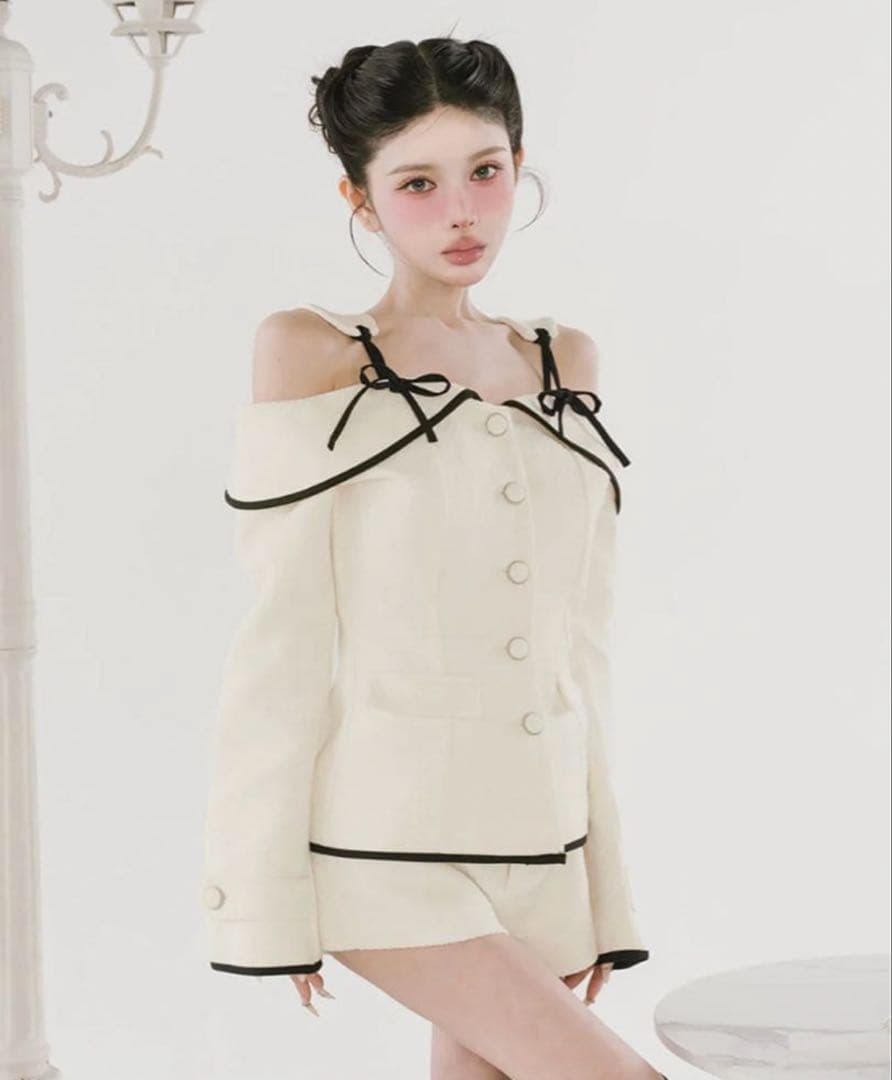 【期間限定値下げ】Darich ボンディングツイードオフショルチュニック