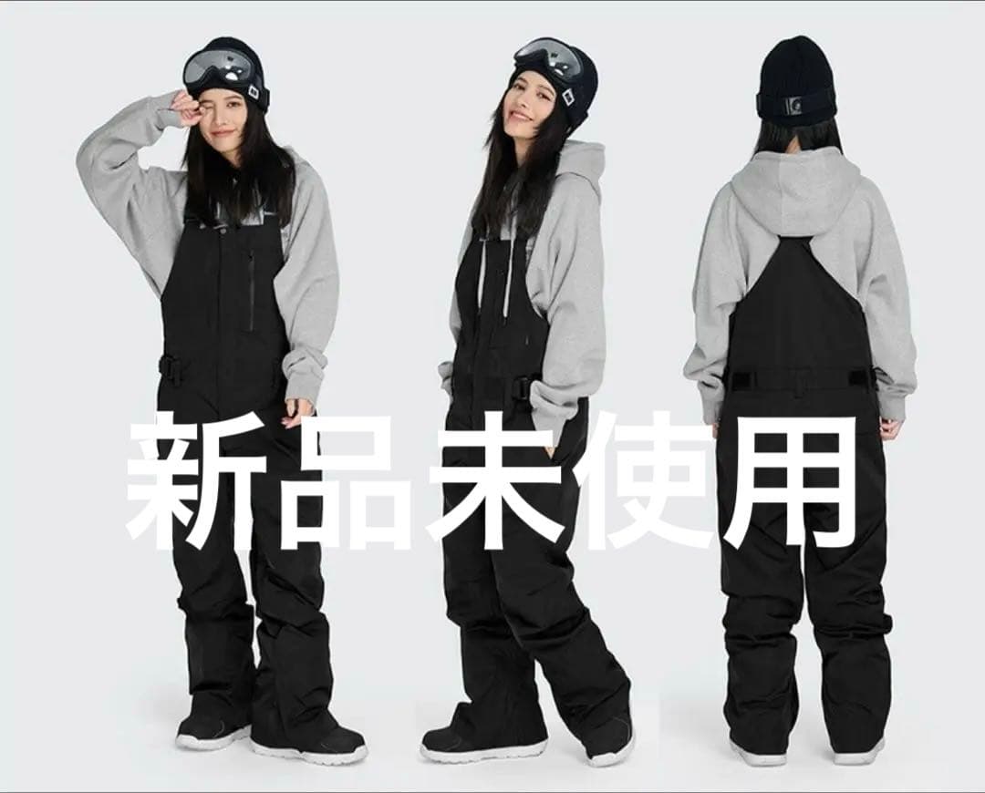 スノーボードウェア スキーウェア パンツ ビブパンツ オーバーオール 男女兼用S