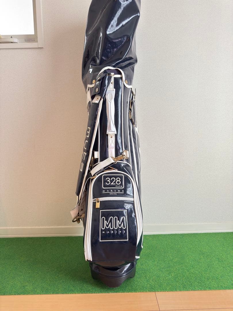 myfa ネイビー キャディバッグ　ヘッドカバー　セット　HC エナメル
