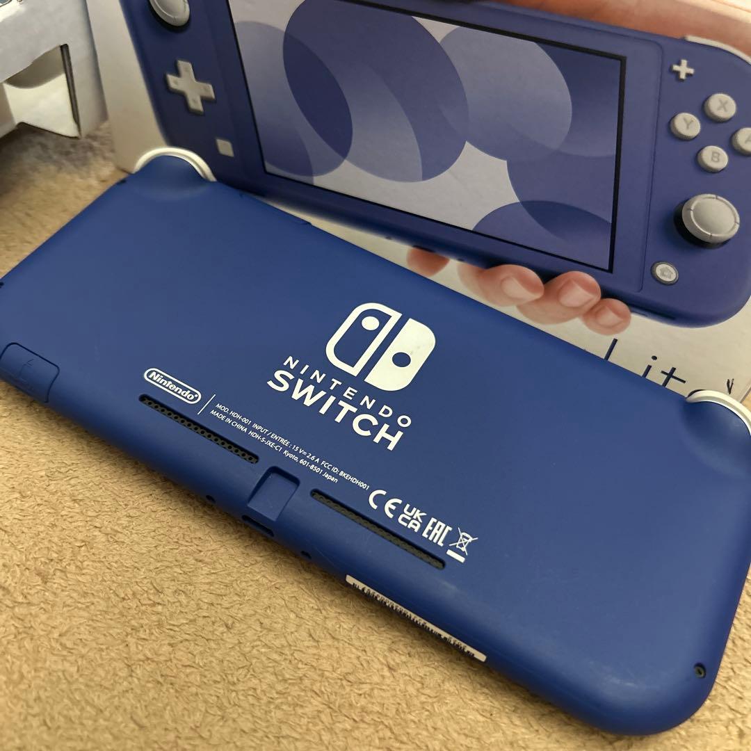 Switch Nintendo Lite ブルー&シリコンケース付