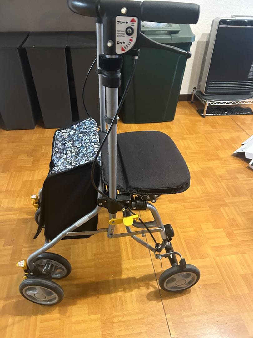 シンフォニーSP スリム　介護歩行車 歩行器 介護 花柄 島製作所 シルバーカー