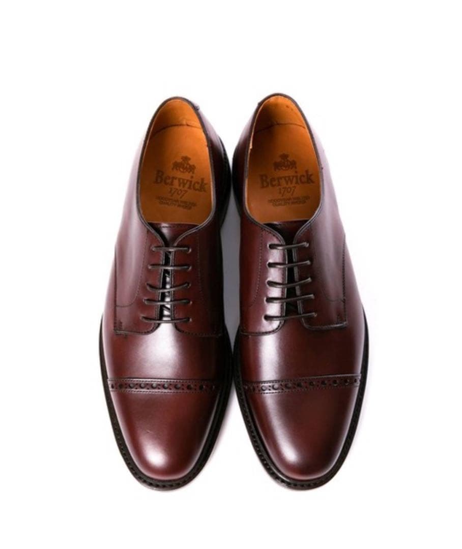 【新品・未着用】Berwick 1707 キャップトゥ ブラウン