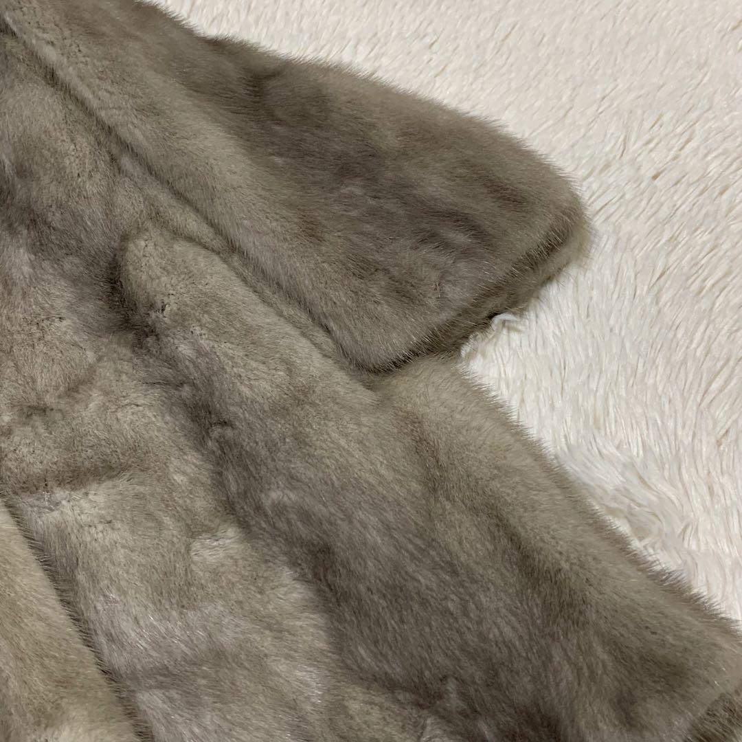 美品　サファイヤミンク　コート　毛皮　リアルファー