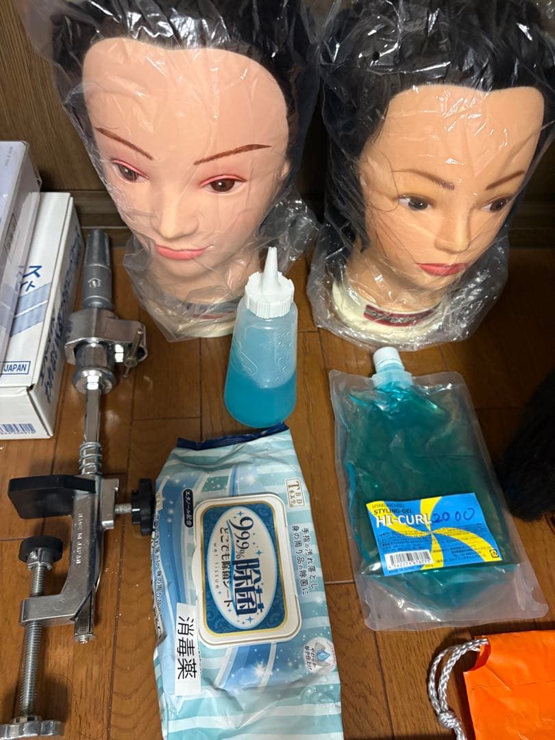 美容国家試験、オールウェーブ、ワインディングセット 練習用カットウィッグ