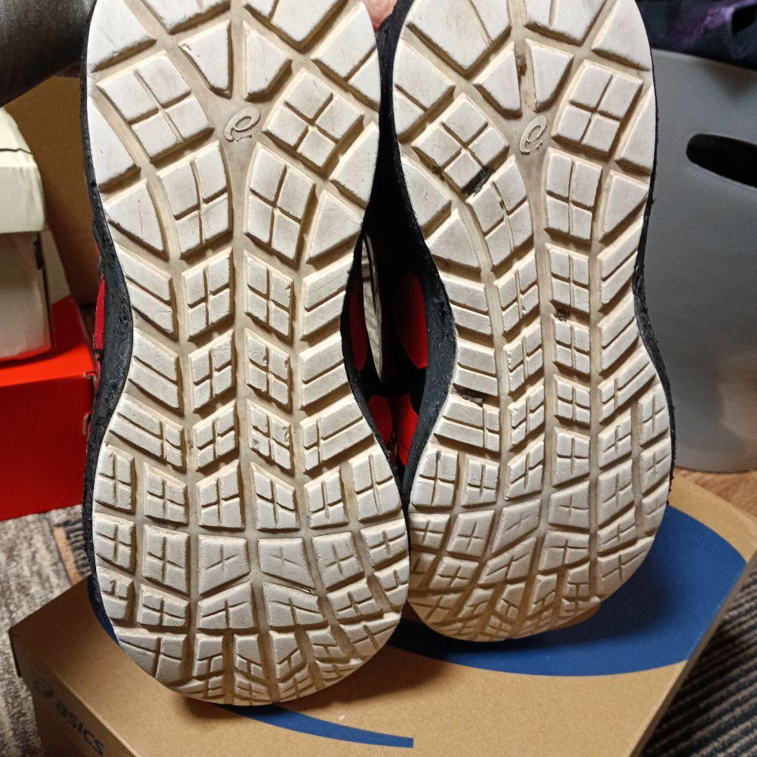 ASICS BOAシステム ハイカット安全靴 レッド