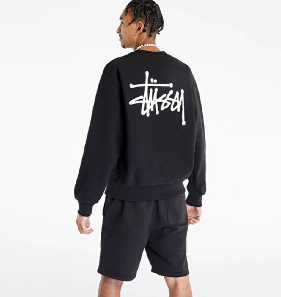 STUSSY トレーナー ベーシック BASIC CREW スウェット 黒///