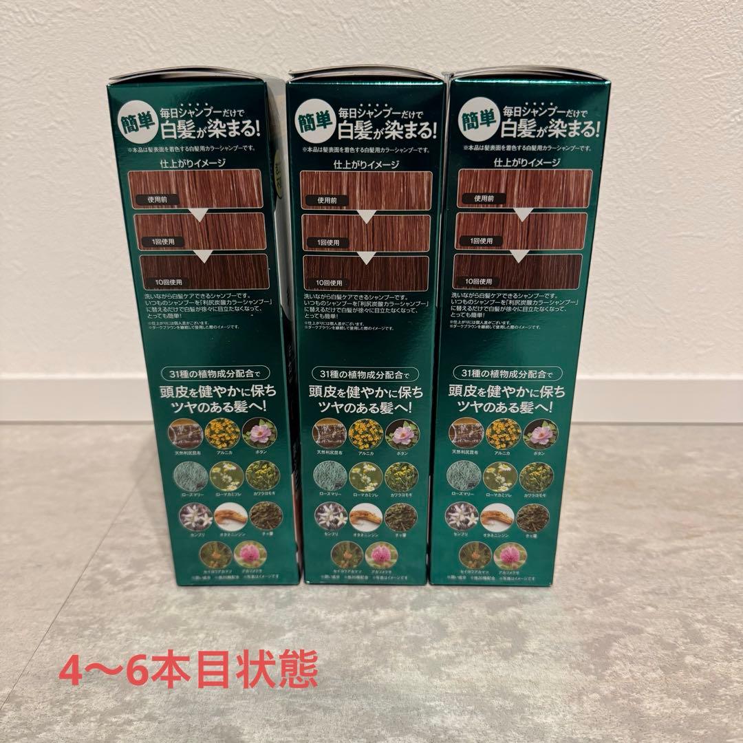 【新品未開封】利尻昆布 利尻炭酸カラーシャンプー ダークブラウン 6本セット