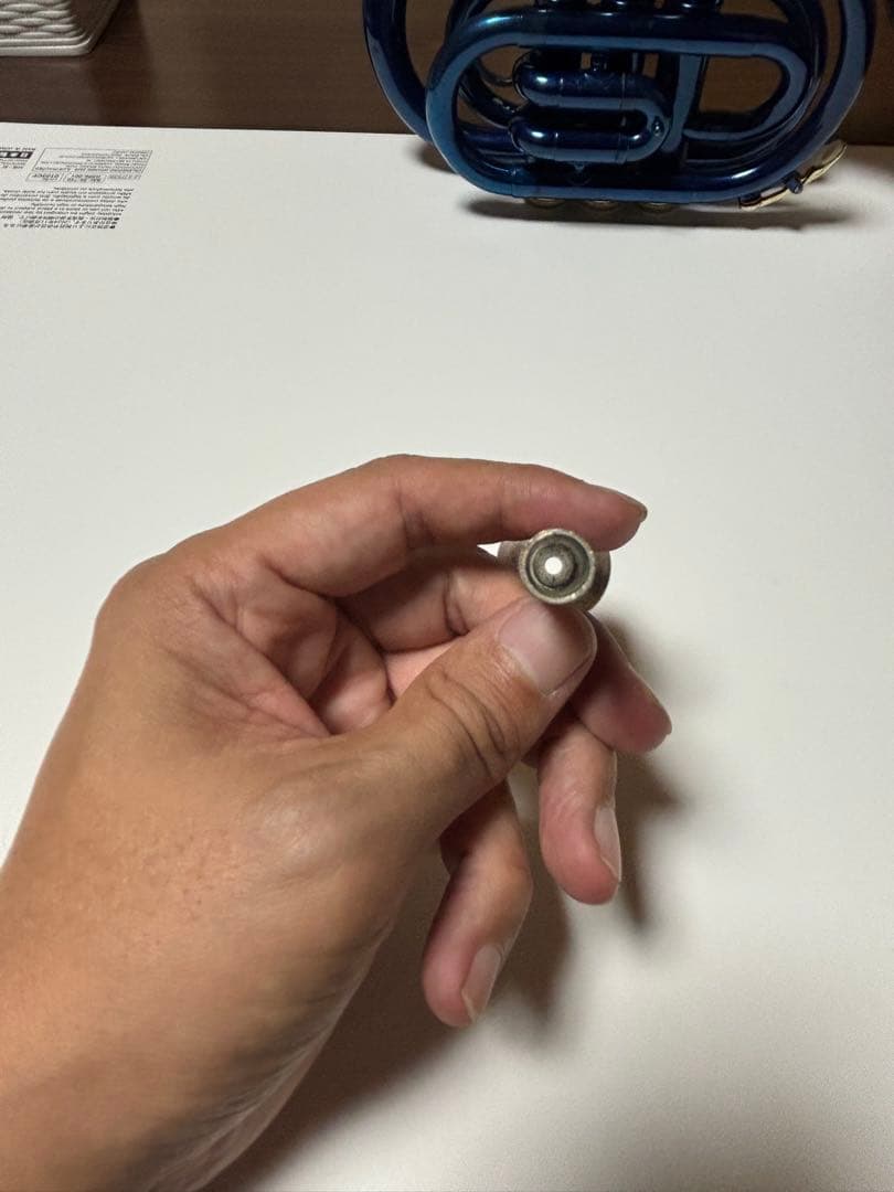 J.Michael 青 ポケットトランペット 本体 ケース付き