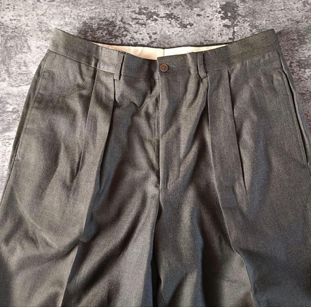 超圧倒的生地感！90s GIORGIO ARMANI ウールカシミヤ　スラックス