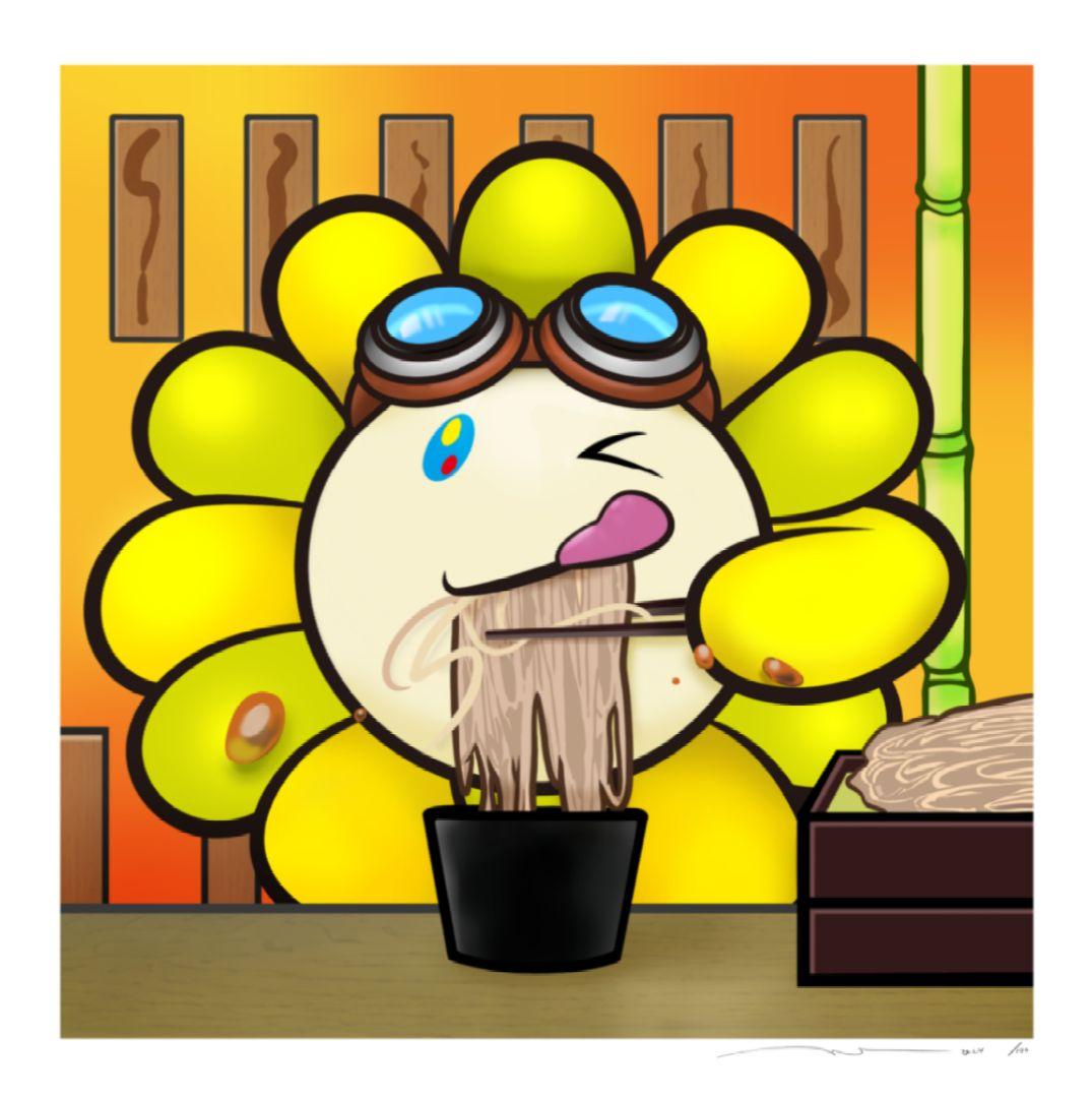 u*9様 村上隆 Murakami.Flower #6497 ざるそば Zaru