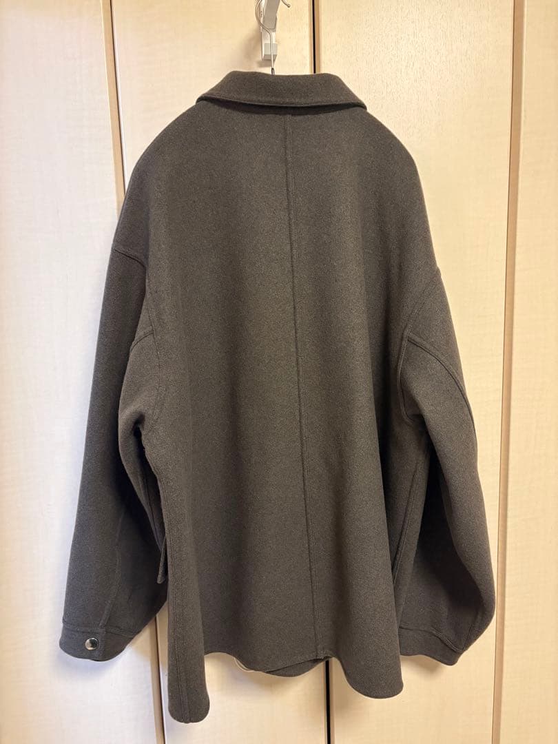 H BEAUTY&YOUTH ウールミックスメルトンカバーオールジャケット