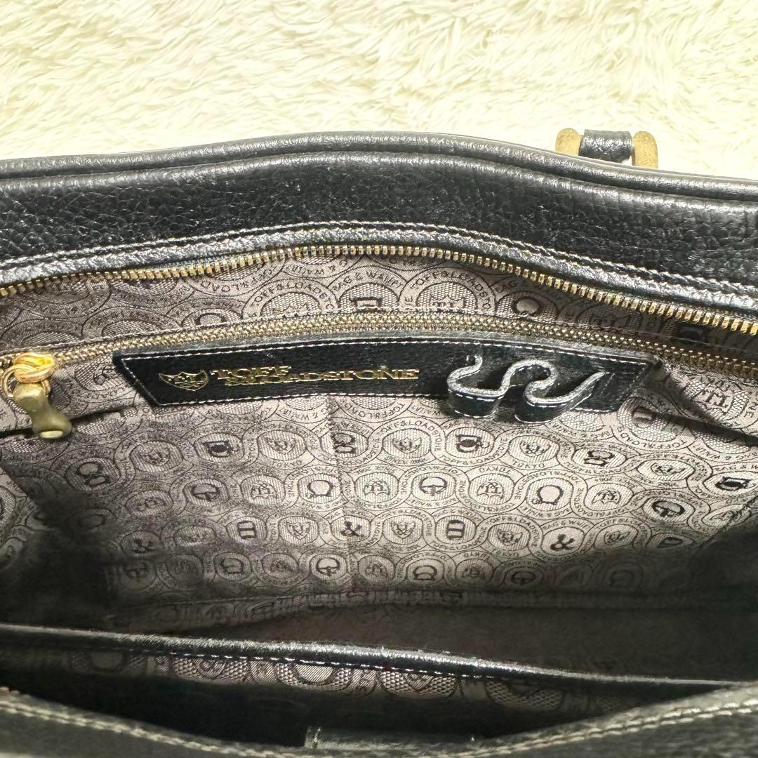 美品✨ トフアンドロードストーン トートバッグ ビジネス A4 レザー ブラック